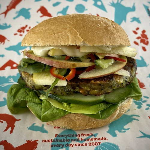 Manchego burger (vegetarian)