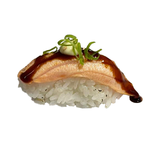 Nigiri flamed salmon