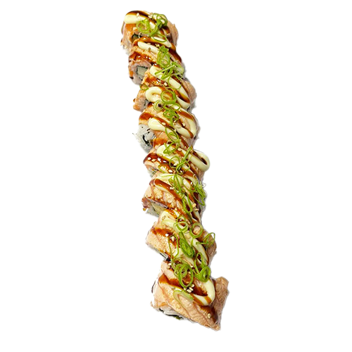 Uramaki flamed salmon roll