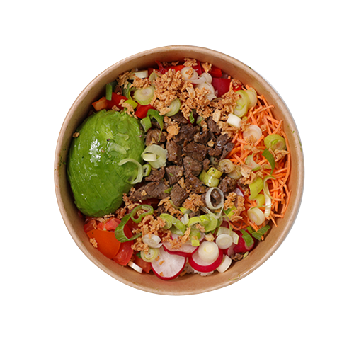 Large poké bowl beefy