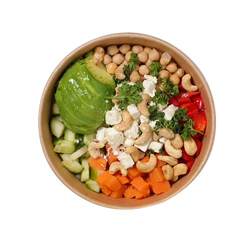 Large poké bowl cheesy
