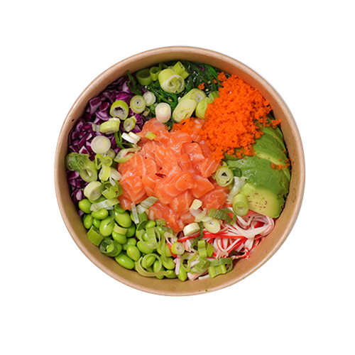 Large poké bowl salmon