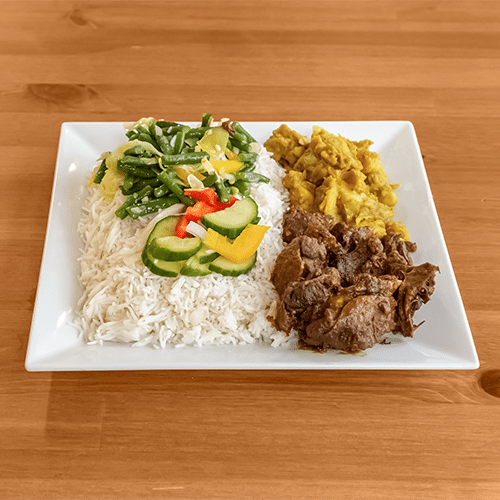 White rice with duck