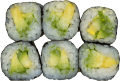 Avocado maki, 6 pieces