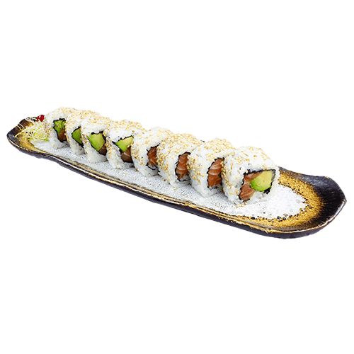 Salmon avocado roll 8 pieces