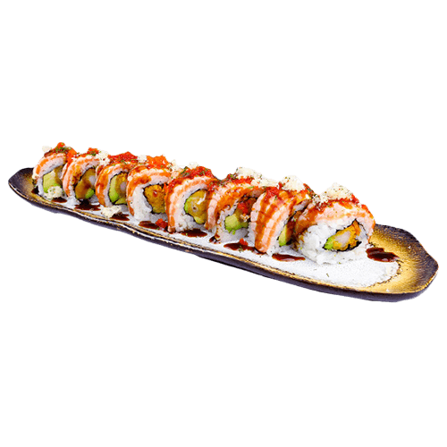 Salmon dragon roll 8 pieces