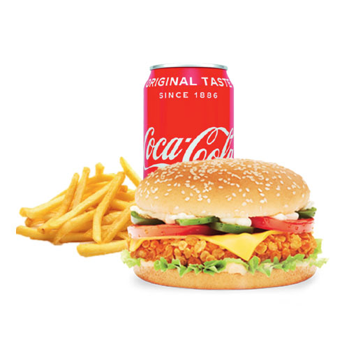 Chicken cheeseburger menu