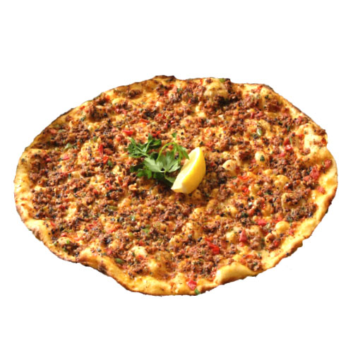 Turkse pizza met salade en saus