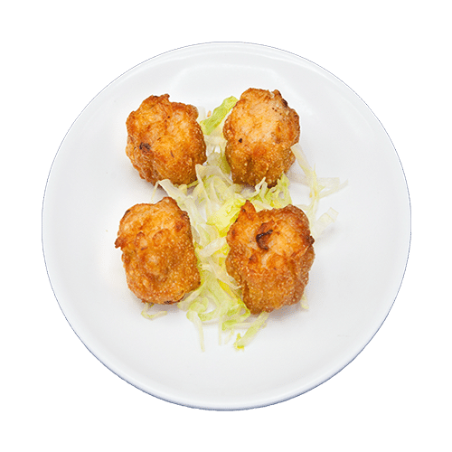 Fried pork and prawn dumpling