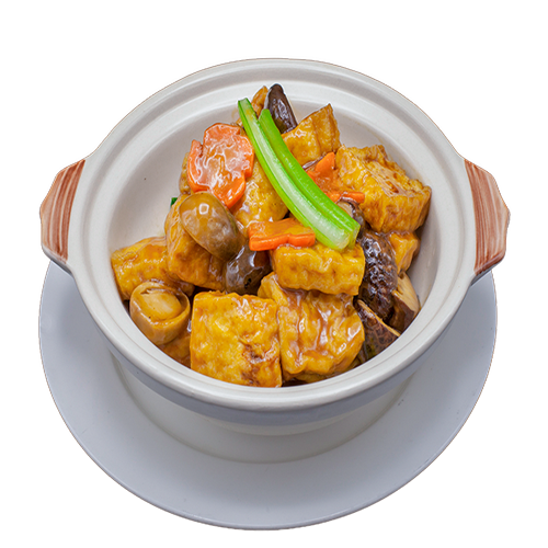 Vegan braised tofu with vegetables