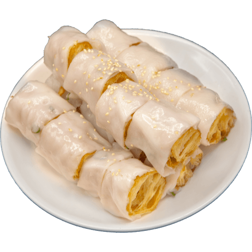 Steamed Chinese dough stick rice noodle roll