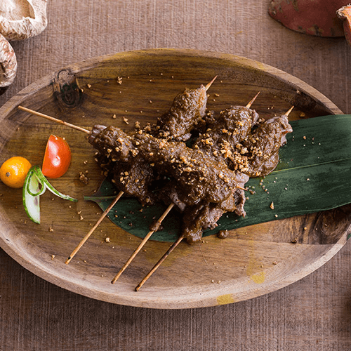 Curry beef satay