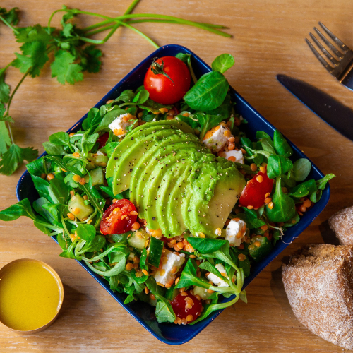 Rode linzen salade