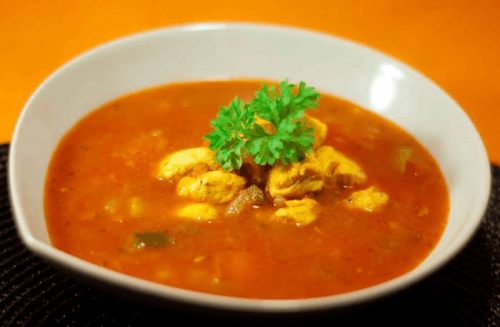 Red curry chicken soup