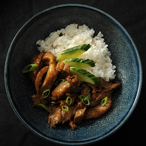 Chinese hoisin eend met witte jasmijnrijst