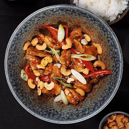 Kung pao kai met witte Jasmijn rijst