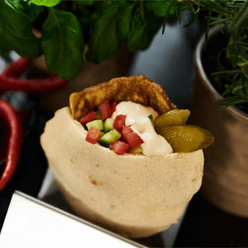 Pita green omelette