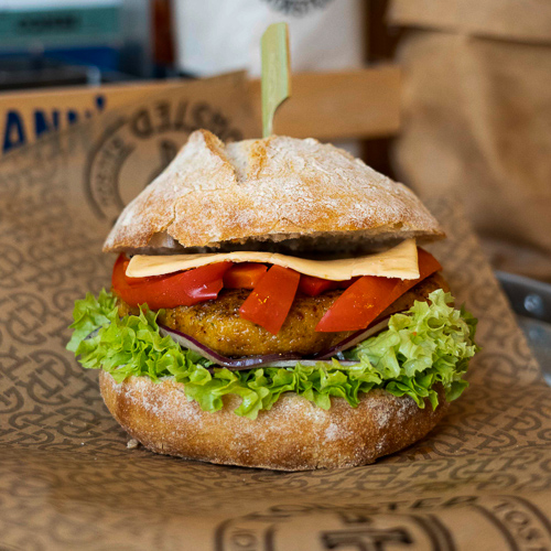The chicken burger