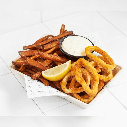 Fish and chips calamari