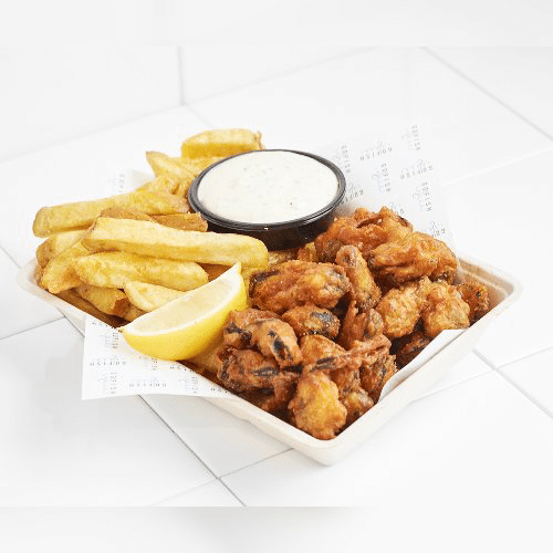 Fish and chips mussels