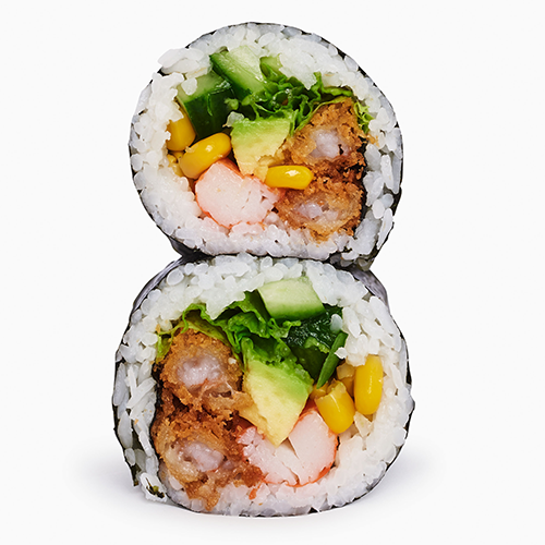 Sushi burrito kibbeling