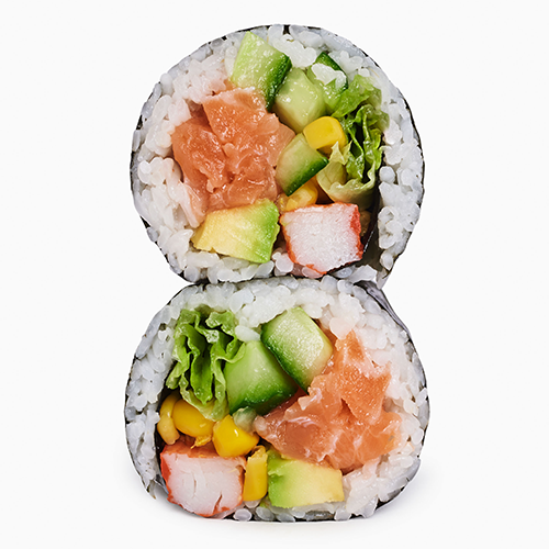 Sushi burrito salmon