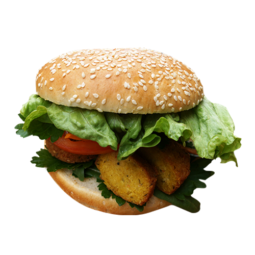 Vegan falafel burger