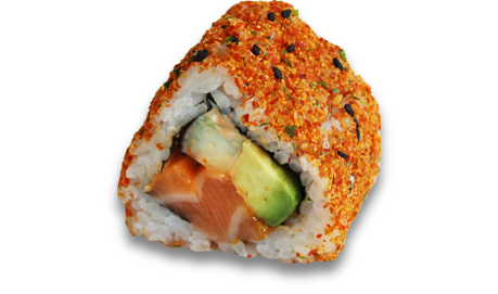 Spicy sake maki, 4 pieces