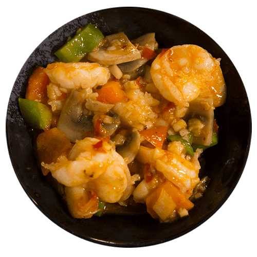 Shrimps garlic sambal