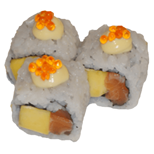 Sake mango maki 3 pieces