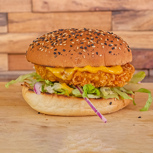 Crispy cheese chicken burger