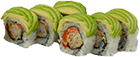 Avocado with soft crab roll, 4 pieces
