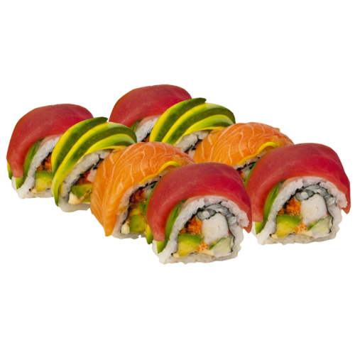 Rainbow roll, acht stuks