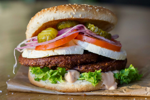 Falafel veggie burger