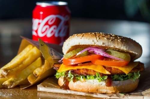 Chicken burger menu