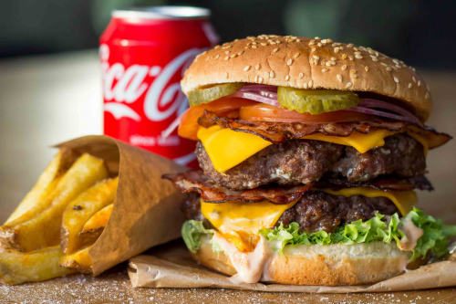 Zaika double burger menu