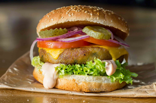 Spicy veggie burger