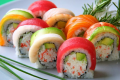 Rainbow roll - 6 pieces