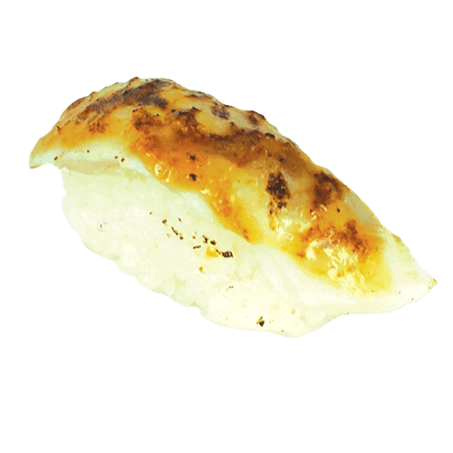 Flamed suzuki nigiri