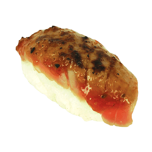 Flamed maguro nigiri