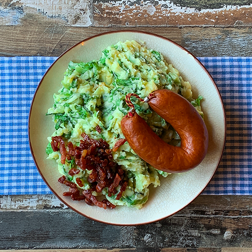 Mashed potato dish with endive