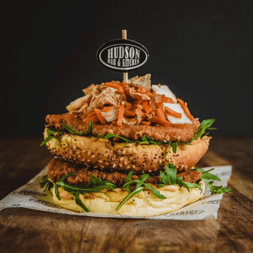 Korean crunchy chicken burger