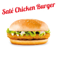 Satay chicken burger