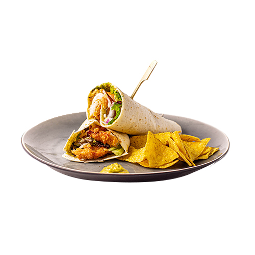 Guacamole crispy chicken wrap