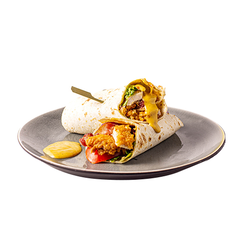 Honey mustard crispy chicken wrap