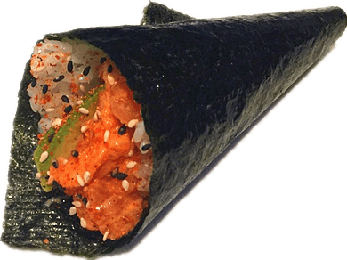 Spicy sake temaki