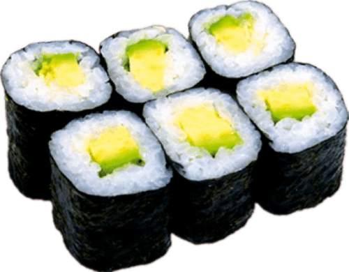 Avocado maki 6 stuks