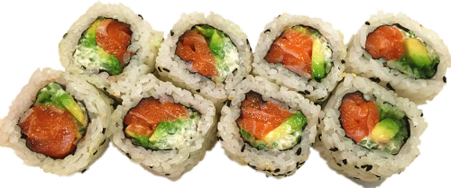 Sake avocado uramaki 4 stuks