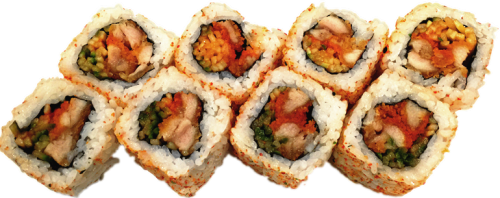 Spicy chicken uramaki 8 stuks