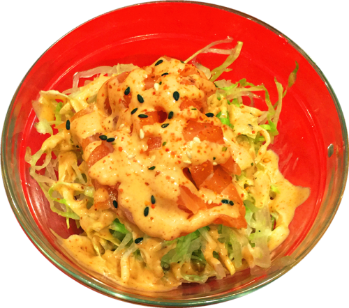Spicy zalm salade